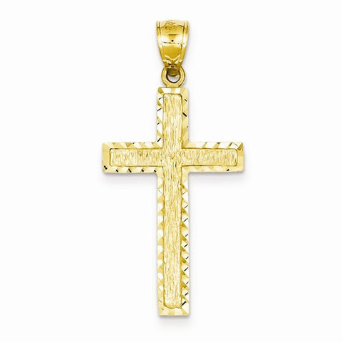 14k Gold Diamond-cut Cross pendant, Exquisite Pendants for Necklace