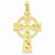 14k Gold Celtic Cross Pendant, Pretty Pendants for Necklace