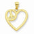 14k Gold Heart with Peace Sign Pendant, Pendants for Necklace