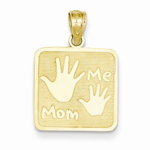 14k Gold Mom & Me Hands Pendant, Pendants for Necklace