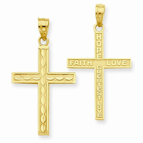 14k Gold Reversible Cross pendant, Appealing Pendants for Necklace