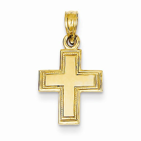 14k Gold Red Cross Style Cross Pendant, Pendants for Necklace