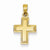14k Gold Red Cross Style Cross Pendant, Pendants for Necklace