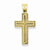 14k Gold Textured Latin Cross Pendant, Pendants for Necklace