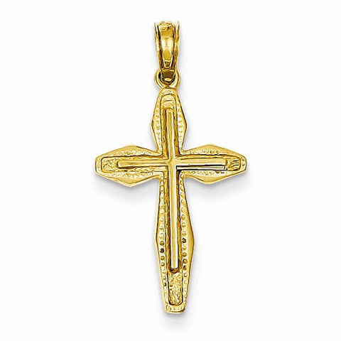 14k Gold Cross on Cross Pendant, Pendants for Necklace