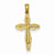 14k Gold Cross on Cross Pendant, Pendants for Necklace