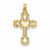 14k Gold Beaded Cross with Heart Pendant, Pendants for Necklace