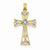 14k Gold & Rhodium Diamond-cut Filigree Cross Pendant, Pendants for Necklace