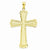 14k Gold Diamond-cut Diagonal Lined Cross Pendant, Pendants for Necklace