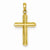 14k Gold Cross with Striped Border Pendant, Pendants for Necklace