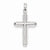 14k Gold White Cylinder Cross on Beaded Trim Frame Pendant, Pendants for Necklace