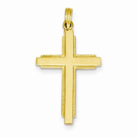 14k Gold Solid Cross pendant, Fine Pendants for Necklace