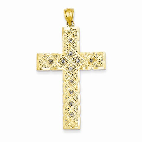 14k Gold w/Rhodium Latin Cross pendant, Gorgeous Pendants for Necklace