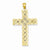 14k Gold w/Rhodium Latin Cross pendant, Gorgeous Pendants for Necklace