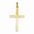 14k Gold Satin Finish Accent Stick Cross Pendant, Pendants for Necklace