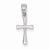 14k White Gold Mini Beveled Cross Pendant, Pendants for Necklace