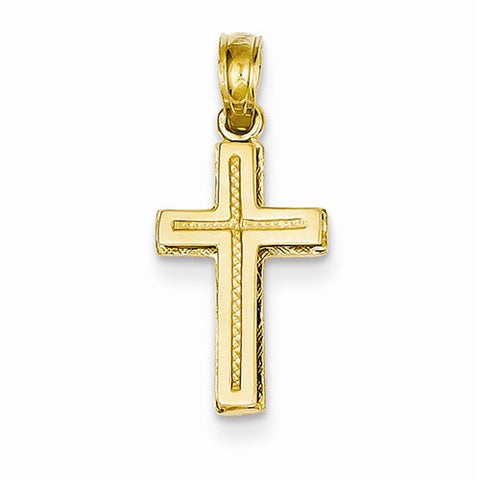 14k Gold Cross Layered on Cross Pendant, Pendants for Necklace