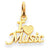 14k Gold I Love Music Charm hide-image