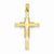 14k Gold Diamond-cut Textured Cross pendant, Delightful Pendants for Necklace