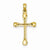 14k Gold Cross with Triangle Tips Pendant, Pendants for Necklace