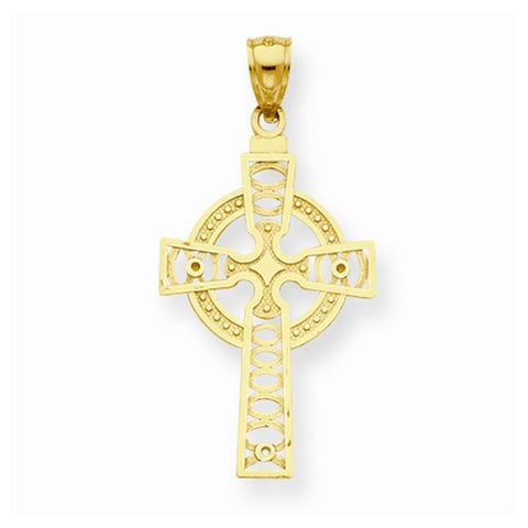 14k Gold Celtic Cross w/Eternity Circle pendant, Lovely Pendants for Necklace