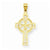 14k Gold Celtic Cross w/Eternity Circle pendant, Lovely Pendants for Necklace