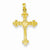 14k Gold Beaded Tip Cross w/Heart Center Pendant, Pendants for Necklace