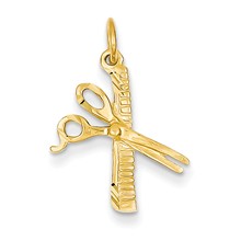 14k Gold Comb & Scissors Charm hide-image