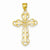 14k Gold Cross w/Lace Trim Pendant, Pendants for Necklace