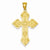 14k Gold Scroll Cross w/Sunburst Center Pendant, Pendants for Necklace