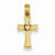 14k Gold Two-tone Budded Cross w/Pink Heart Pendant, Pendants for Necklace