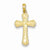 14k Gold Diamond-cut Beveled Edges Cross Pendant, Pendants for Necklace