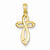 14k Gold Polished w/Satin Figure 8 Cross Pendant, Pendants for Necklace