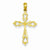 14k Gold Cut-out Hearts Cross Pendant, Pendants for Necklace