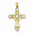 14k Gold w/Rhodium Diamond-cut Cross pendant, Exquisite Pendants for Necklace