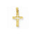 14k Gold Dove Cut-out on Cross Pendant, Pendants for Necklace