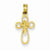 14k Gold Small Cross w/Cut-out Cross Pendant, Pendants for Necklace