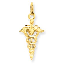 14k Gold 3-D Caduceus Charm hide-image