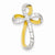 14k Gold Two-tone Diamond-cut Twisted Cross Pendant, Pendants for Necklace