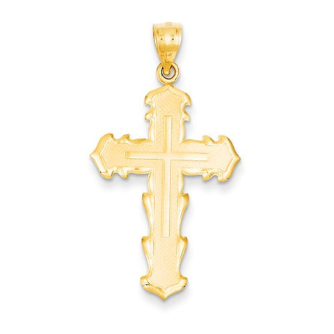 14k Gold Passion Cross Pendant, Lovely Pendants for Necklace