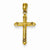 14k Gold Scroll Design Cross pendant, Stylish Pendants for Necklace