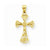 14k Gold Cut-out Tipped Crucifix Pendant, Pendants for Necklace