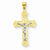 14k Gold Two-tone Crucifix Pendant, Alluring Pendants for Necklace