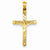 14k Gold Diamond-cut Fancy Tipped Crucifix Pendant, Pendants for Necklace