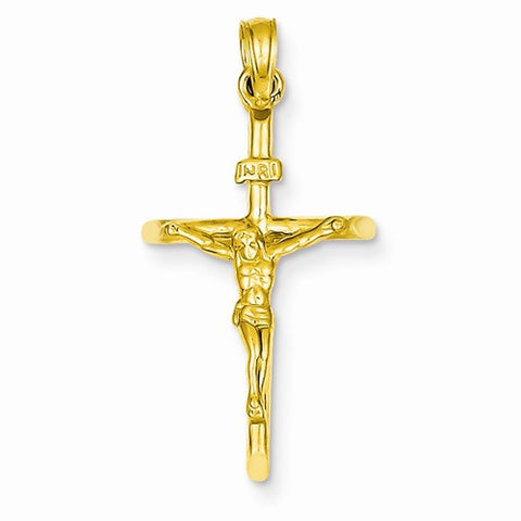 14k Gold Stick Style Crucifix Pendant, Pendants for Necklace