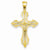 14k Gold Spade Tipped Crucifix Pendant, Pendants for Necklace