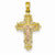 14k Gold Two-tone Lace Trimmed Crucifix Pendant, Pendants for Necklace