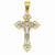 14k Gold Two-tone Large Lacey-edged INRI Crucifix Pendant, Pendants for Necklace