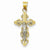 14k Gold Two-tone Small Narrow Cross w/Crucifix Pendant, Pendants for Necklace