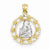 14k Gold w/Rhodium Mother Holding Baby Pendant, Pendants for Necklace